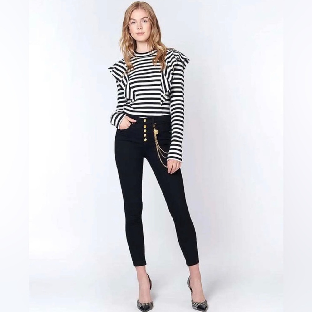 Veronica beard Debbie jeans with Gold chain